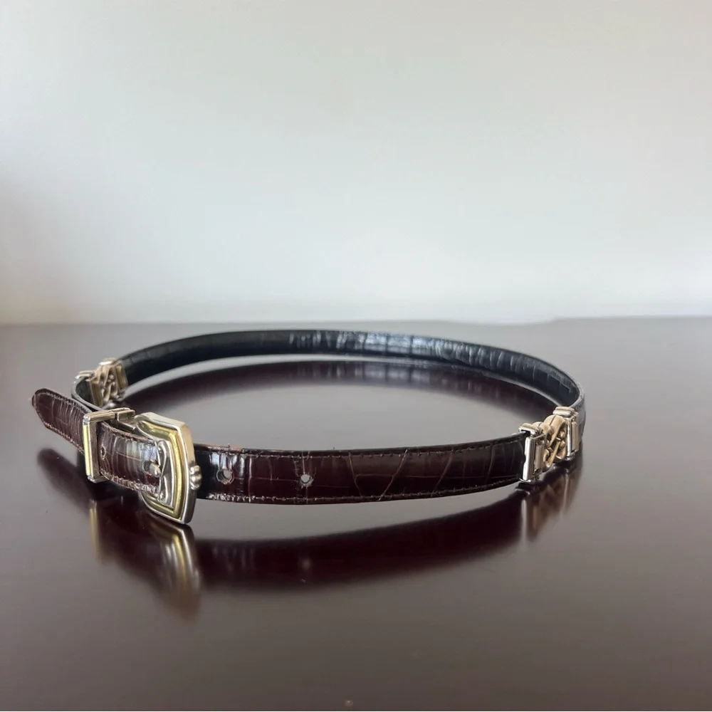 Vintage Brighton - Reversible Leather Belt - Brown & Black Sides - Women’s 32